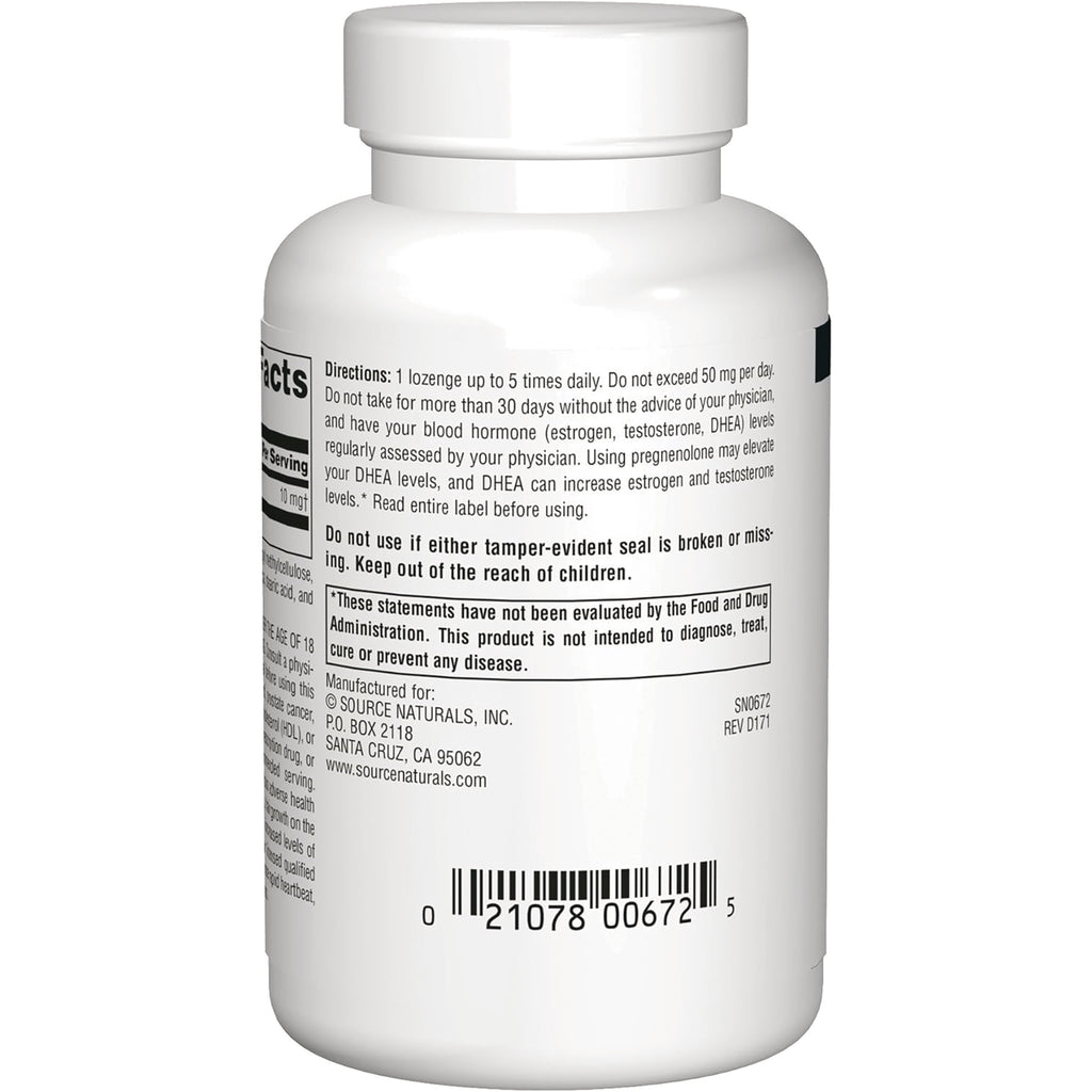 SN314 | Supplement bottle back label with directions, warnings, and barcode - Thumbnail