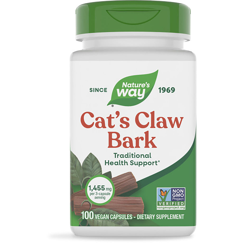 NW469 | Nature's Way CAT'S CLAW BARK supplement bottle front label, 100 vegan capsules - Thumbnail