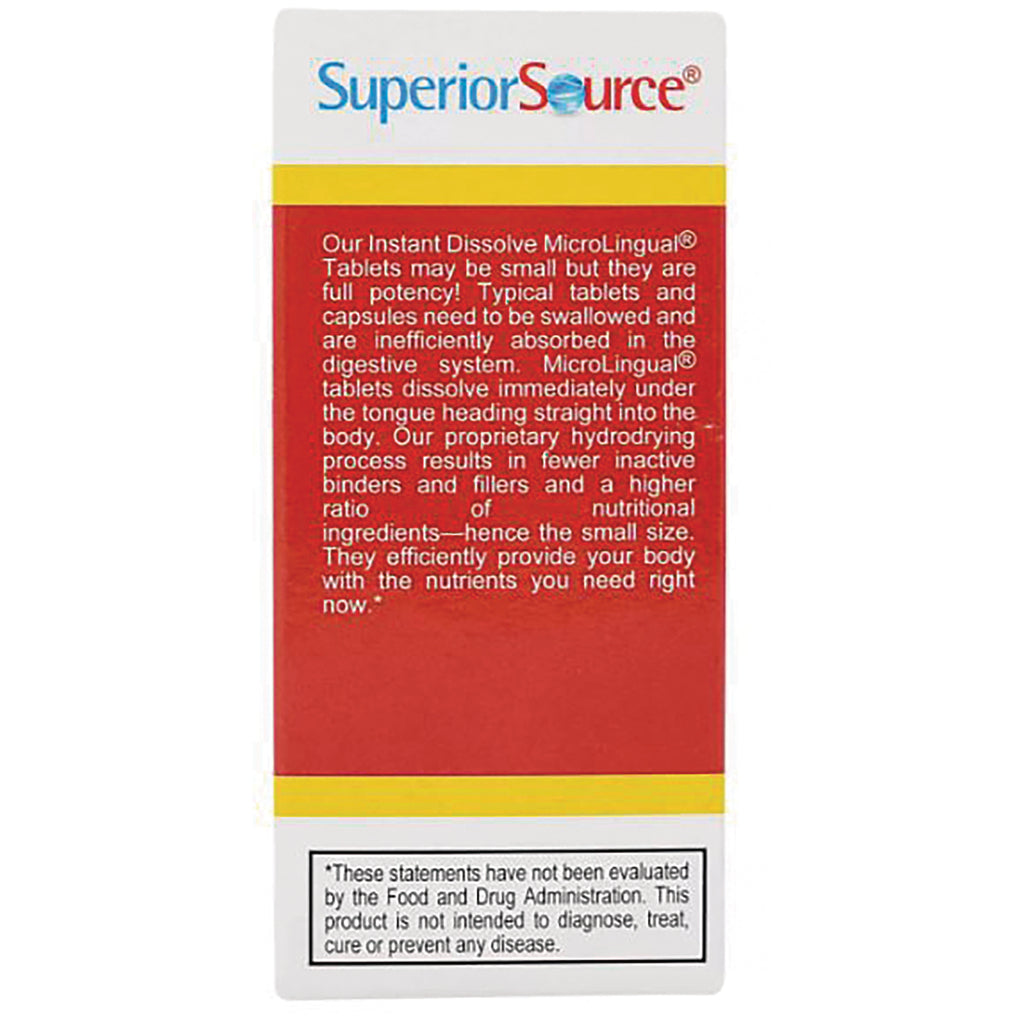 SUS022 | Superior Source supplement box back panel with product description and FDA disclaimer - Thumbnail