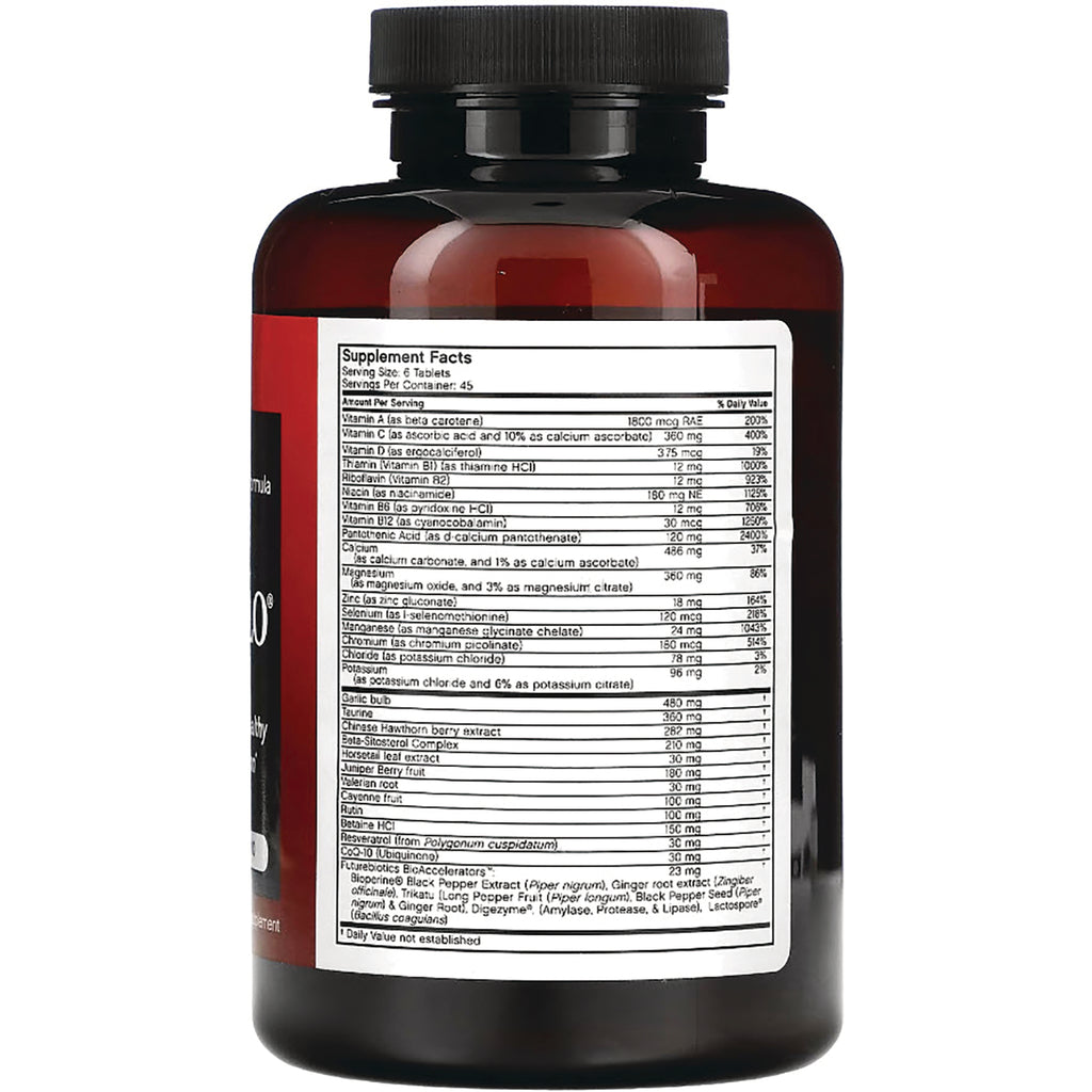 FB016 | Supplement Facts label on back of brown supplement bottle showing ingredients and serving information - Thumbnail