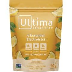 UHP028 | Ultima Replenisher Lemonade electrolyte drink mix pouch, 20 stickpacks; 0g sugar, 0 calories, 0g carbs