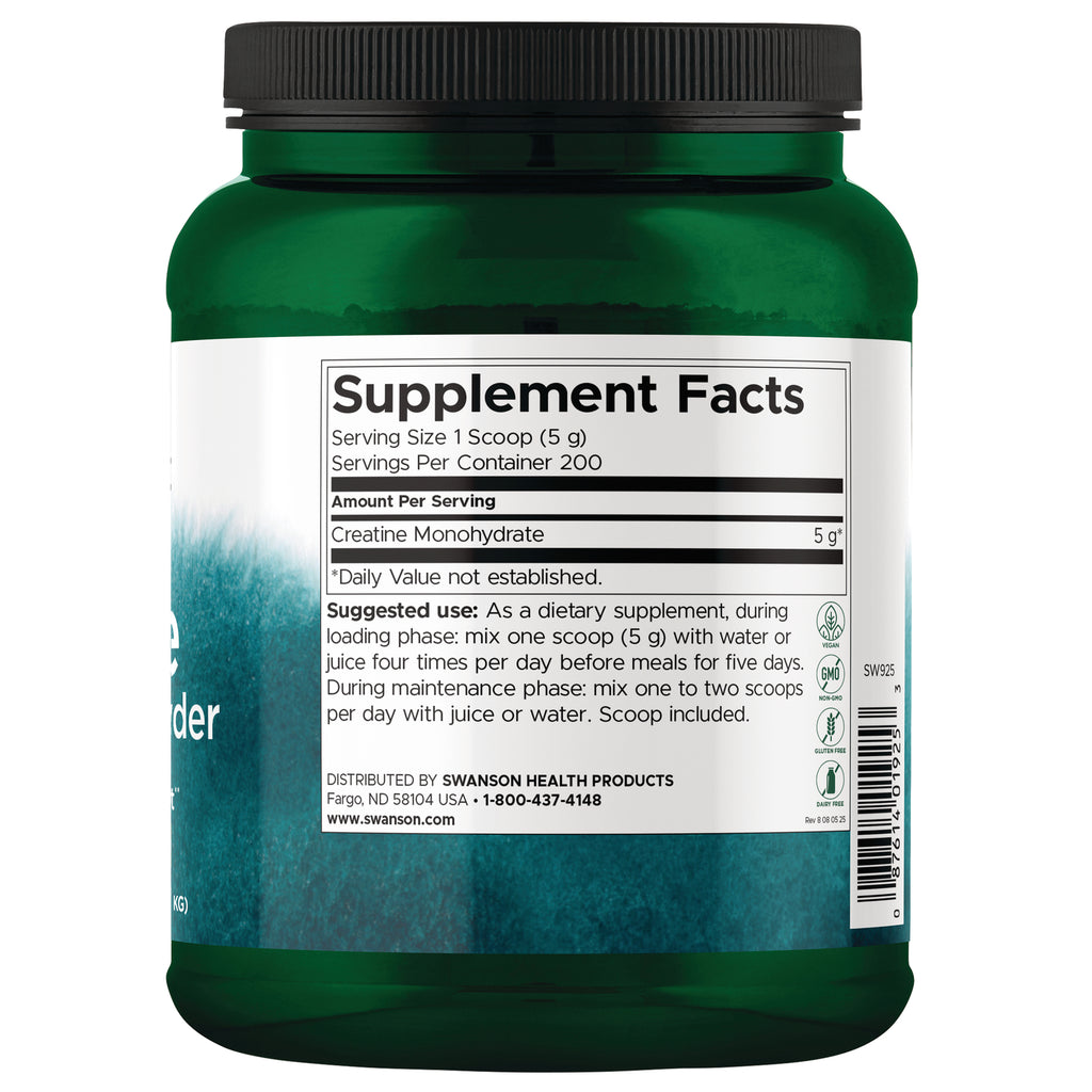 SW925 | Back label with supplement facts and serving information - Thumbnail