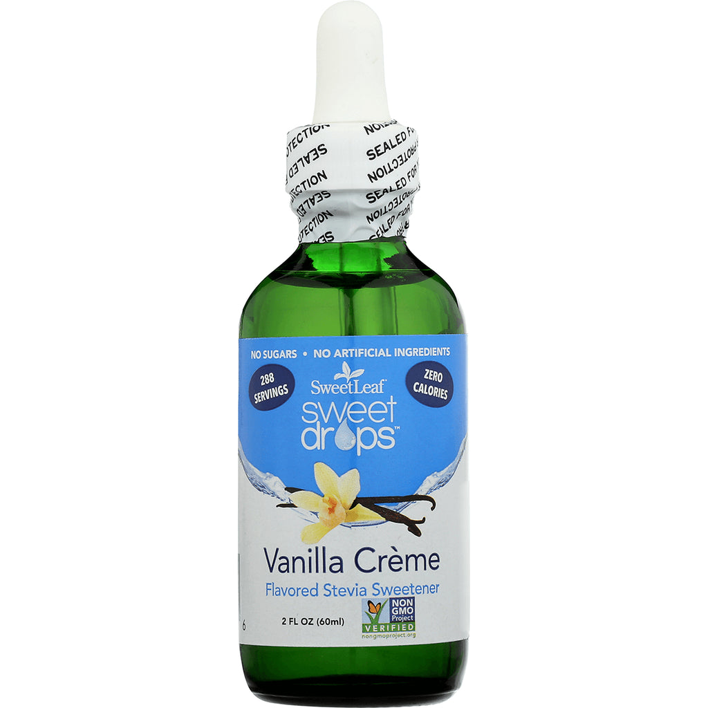 WA038 | SweetLeaf Sweet Drops Vanilla Crme stevia sweetener, 2 fl oz dropper bottle - Thumbnail