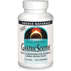 SN594 | Source Naturals GastricSoothe dietary supplement, zinc L-carnosine, 37.5 mg, 120 vegetarian capsules