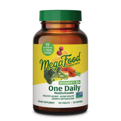 MGF145 | MegaFood One Daily Women's 55+ multivitamin bottle, 120 tablets