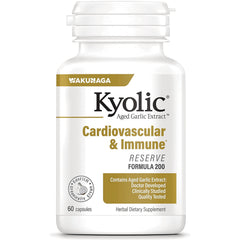 KY114 | Kyolic Aged Garlic Extract cardiovascular & immune reserve formula 200 bottle, 60 capsules
