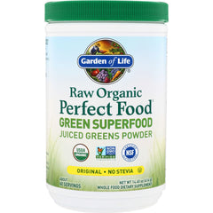 GLF170 | Garden of Life Raw Organic Perfect Food Green Superfood Juiced Greens Powder, Original No Stevia