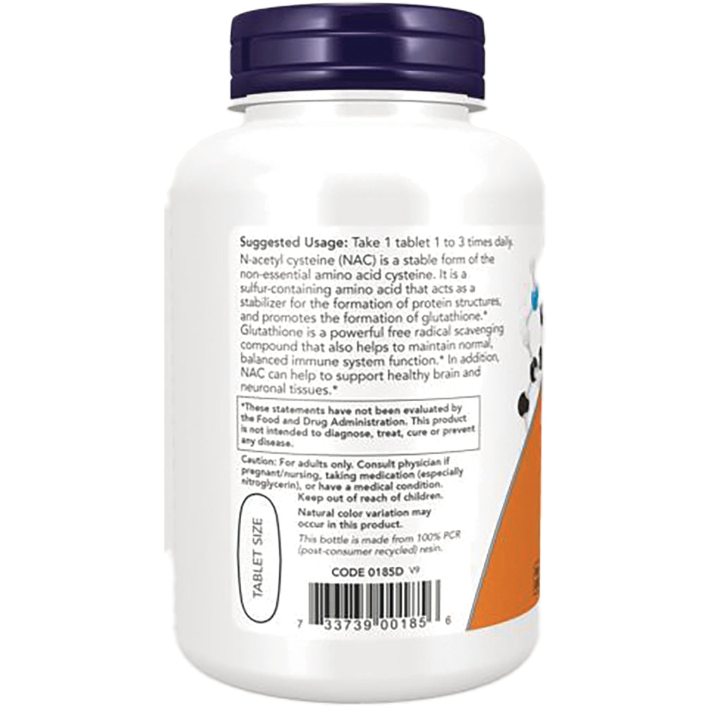 NWF1317 | Back label of white supplement bottle showing suggested usage, cautions, barcode, and tablet size oval - Thumbnail