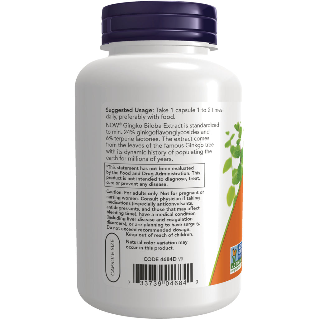 NWF607 | back label of white supplement bottle showing suggested usage, caution text, barcode and capsule size - Thumbnail