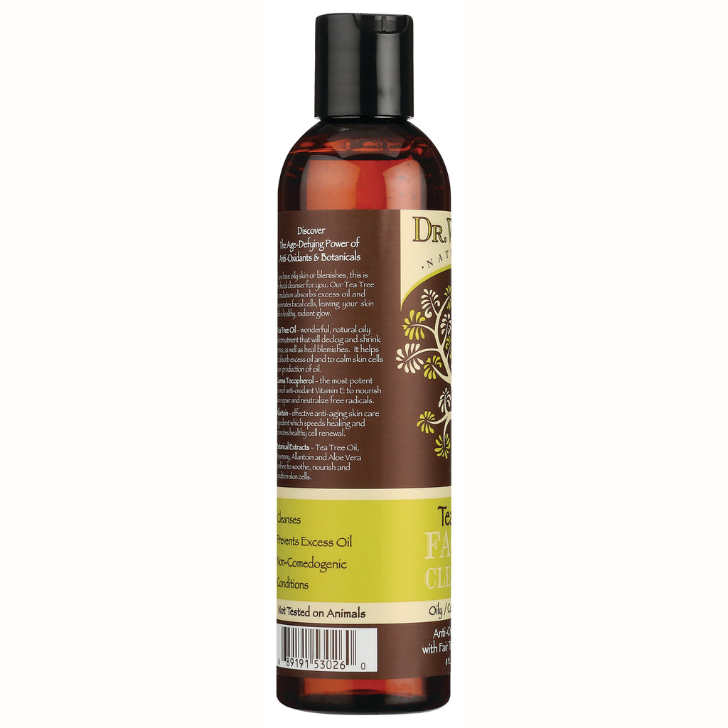 DRW011 | Back label of brown cleanser bottle showing ingredients, directions and barcode - Thumbnail