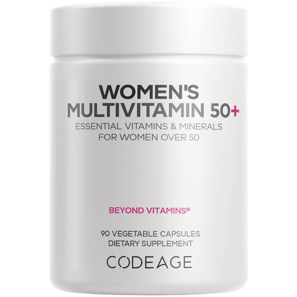 CDG059 | CODEAGE white bottle labeled Women's Multivitamin 50+ essential vitamins and minerals for women over 50, 90 vegetable capsules - Thumbnail