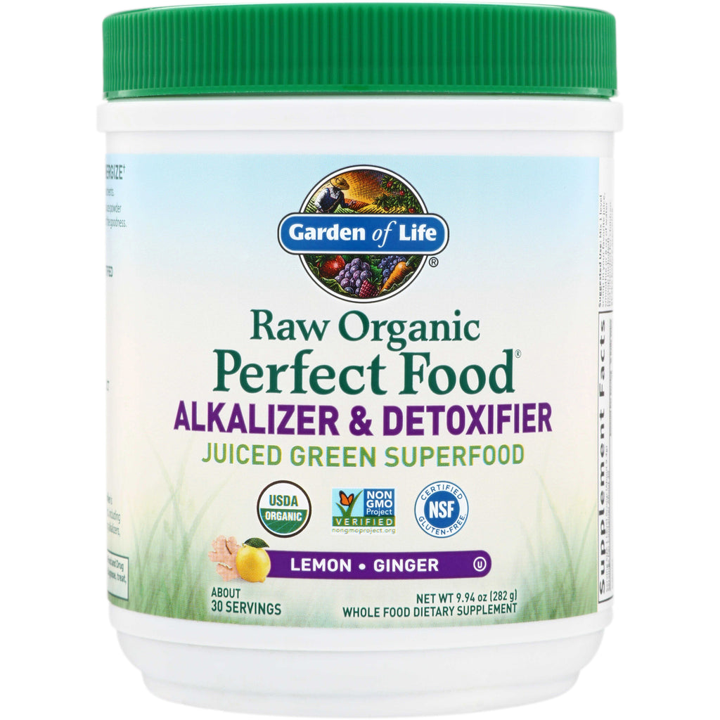 GLF169 | Garden of Life Raw Organic Perfect Food Alkalizer & Detoxifier Juiced Green Superfood, Lemon Ginger - Thumbnail