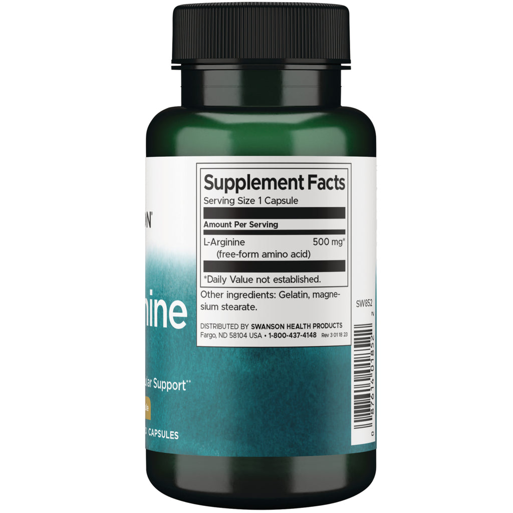 SW852 | Back label with supplement facts and serving information - Thumbnail