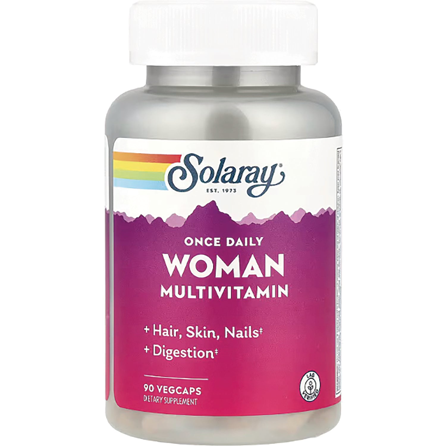 SLR351 | Solaray Once Daily Woman Multivitamin, 90 VegCaps, Hair, Skin, Nails + Digestion