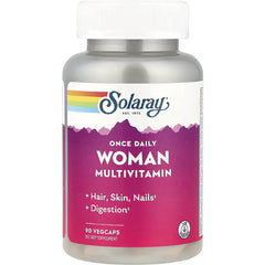 SLR351 | Solaray Once Daily Woman Multivitamin, 90 VegCaps, Hair, Skin, Nails + Digestion