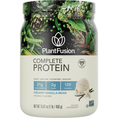 PFU001 | PlantFusion Complete Protein creamy vanilla bean powder tub 15.87 oz