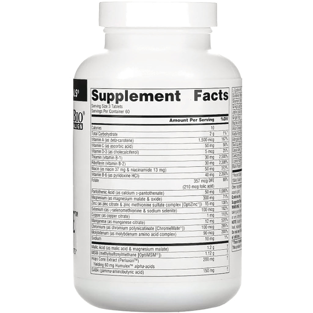 SN674 | Back label with Supplement Facts panel and ingredients on dietary supplement bottle - Thumbnail