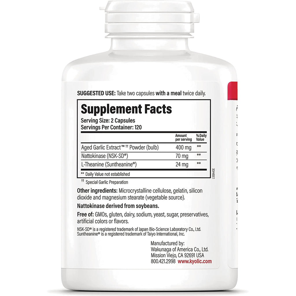 KY140 | back label showing Supplement Facts panel with serving size 2 capsules and ingredient list on white bottle - Thumbnail