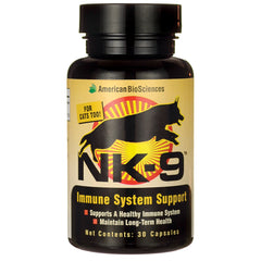AMB005 | Bottle labeled NK-9 Immune System Support by American BioSciences, 30 capsules, \