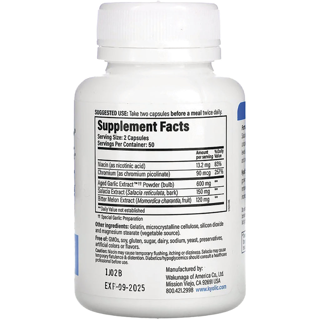 KY121 | Back label showing Supplement Facts panel, serving size and ingredient list on white supplement bottle - Thumbnail