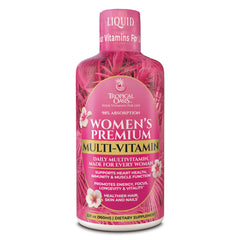 TPL028 | Tropical Oasis Women's Premium Multi-Vitamin liquid, 32 fl oz bottle, front label