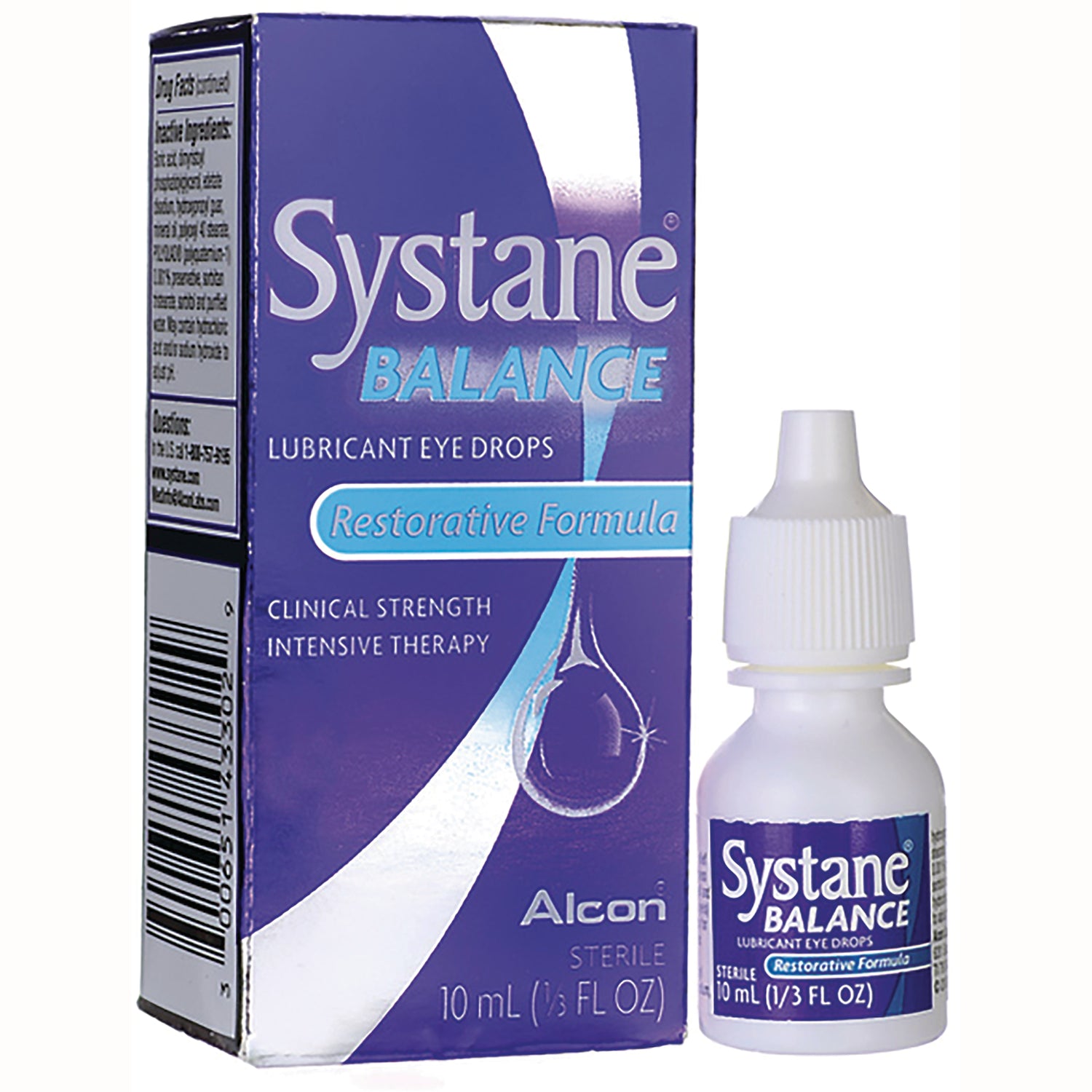 ACN012 | Systane Balance lubricating eye drops, Restorative Formula 10 mL box and bottle