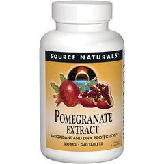 SN824 | Source Naturals Pomegranate Extract 500 mg, 240 tablets bottle front label