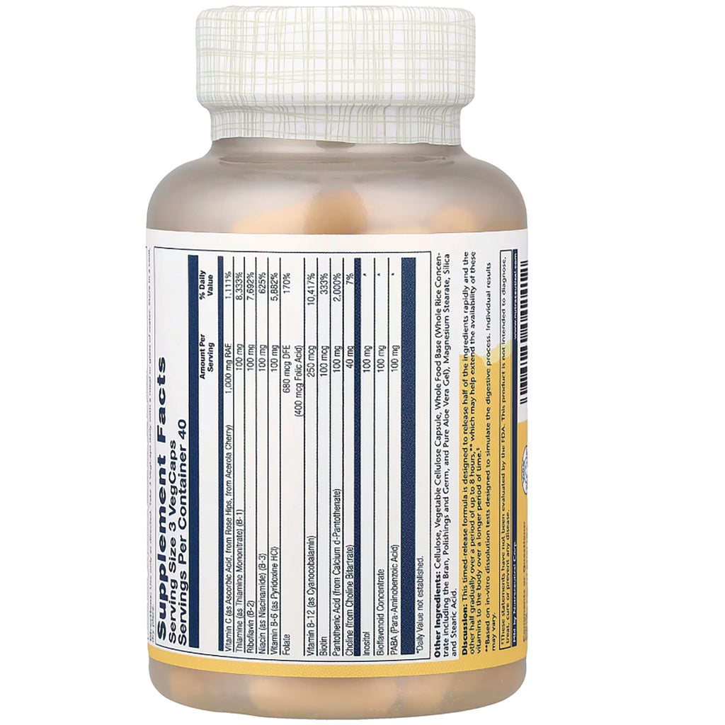 SLR440 | Back of supplement bottle showing Supplement Facts nutrition panel and ingredients label - Thumbnail