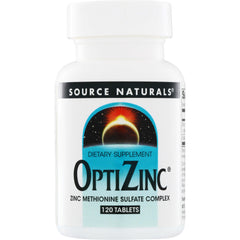SN313 | Source Naturals OptiZinc dietary supplement, zinc methionine sulfate complex, 120 tablets