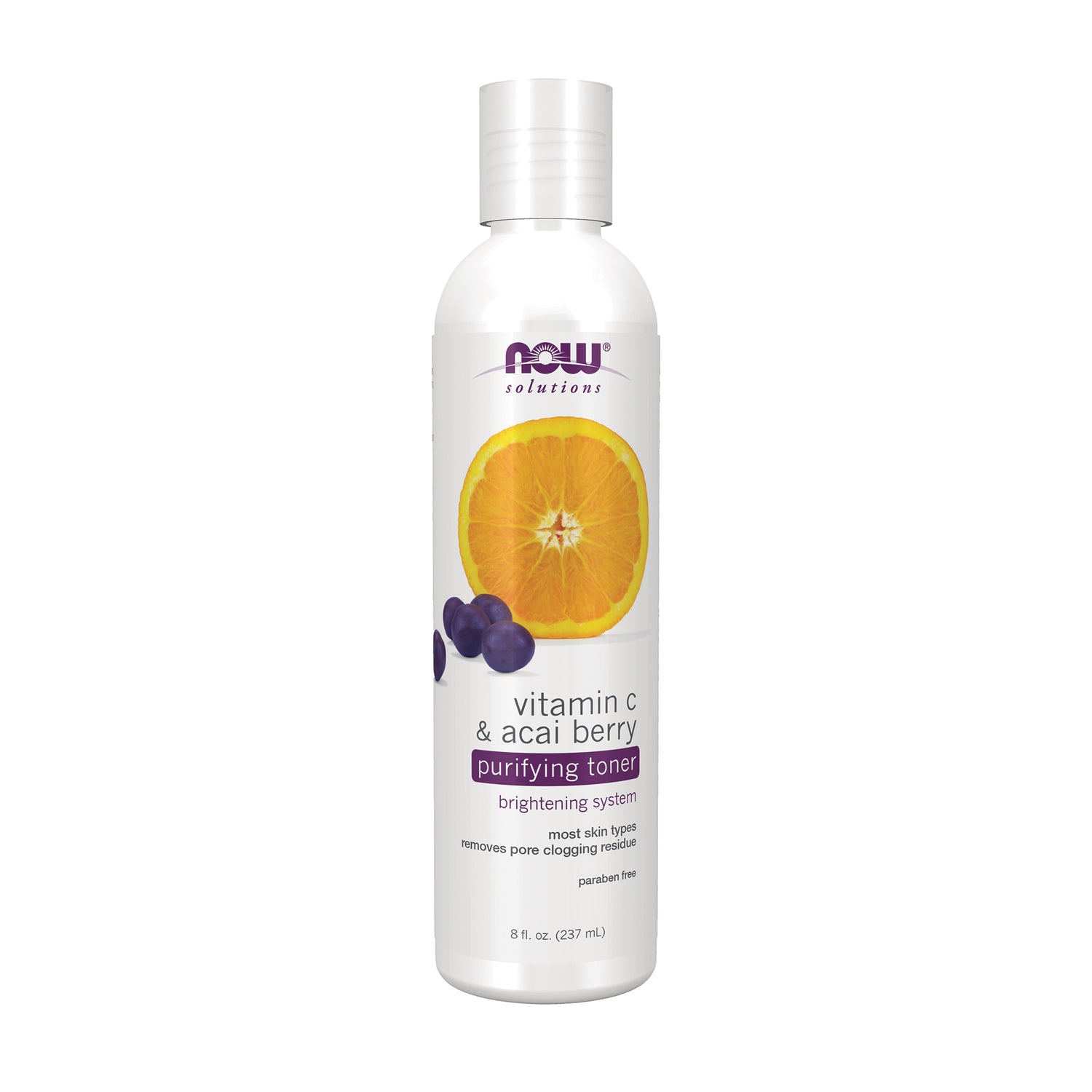 NWF971 | NOW Solutions vitamin C & acai berry purifying toner bottle front