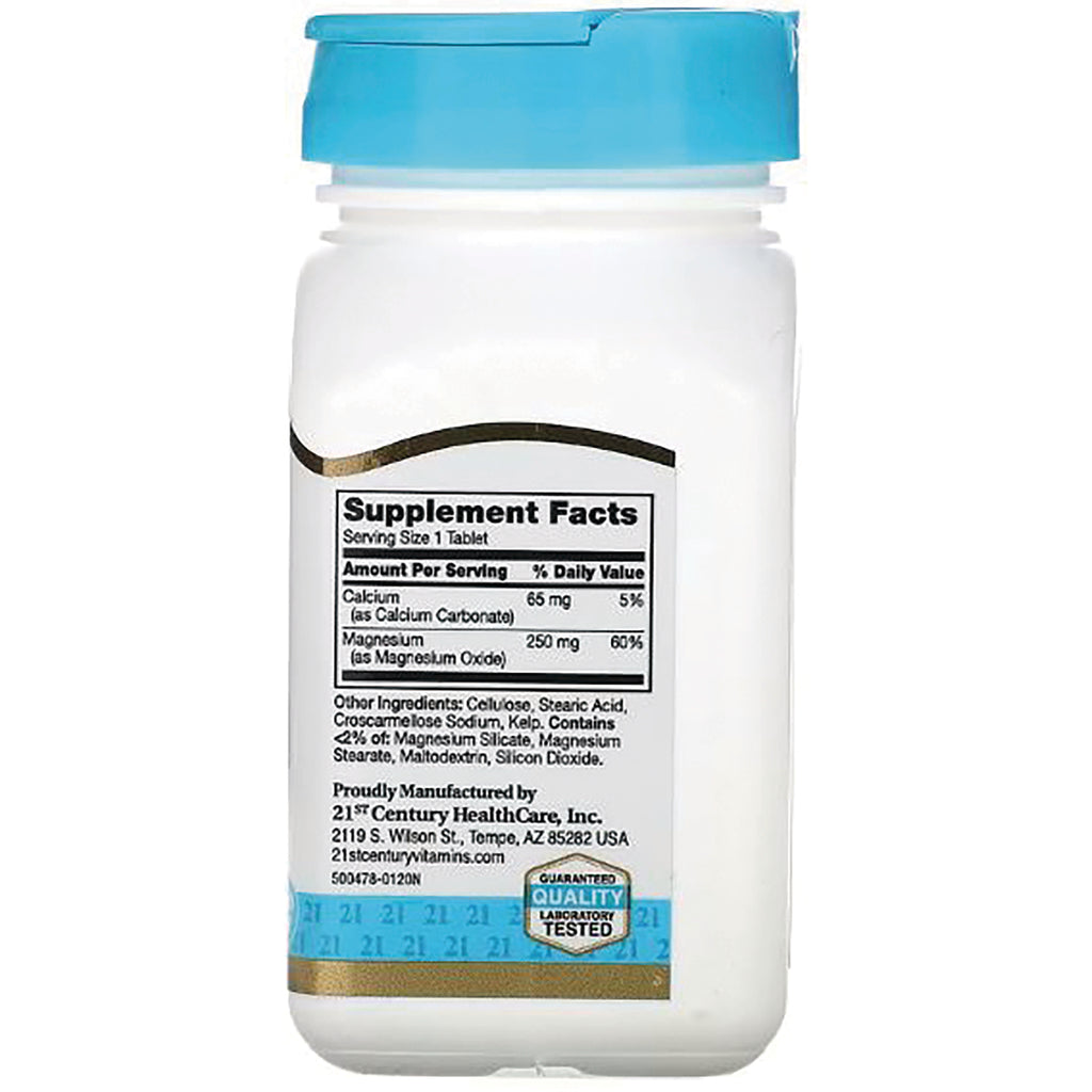 CNT099 | Back of white supplement bottle with blue cap showing Supplement Facts and ingredients label - Thumbnail