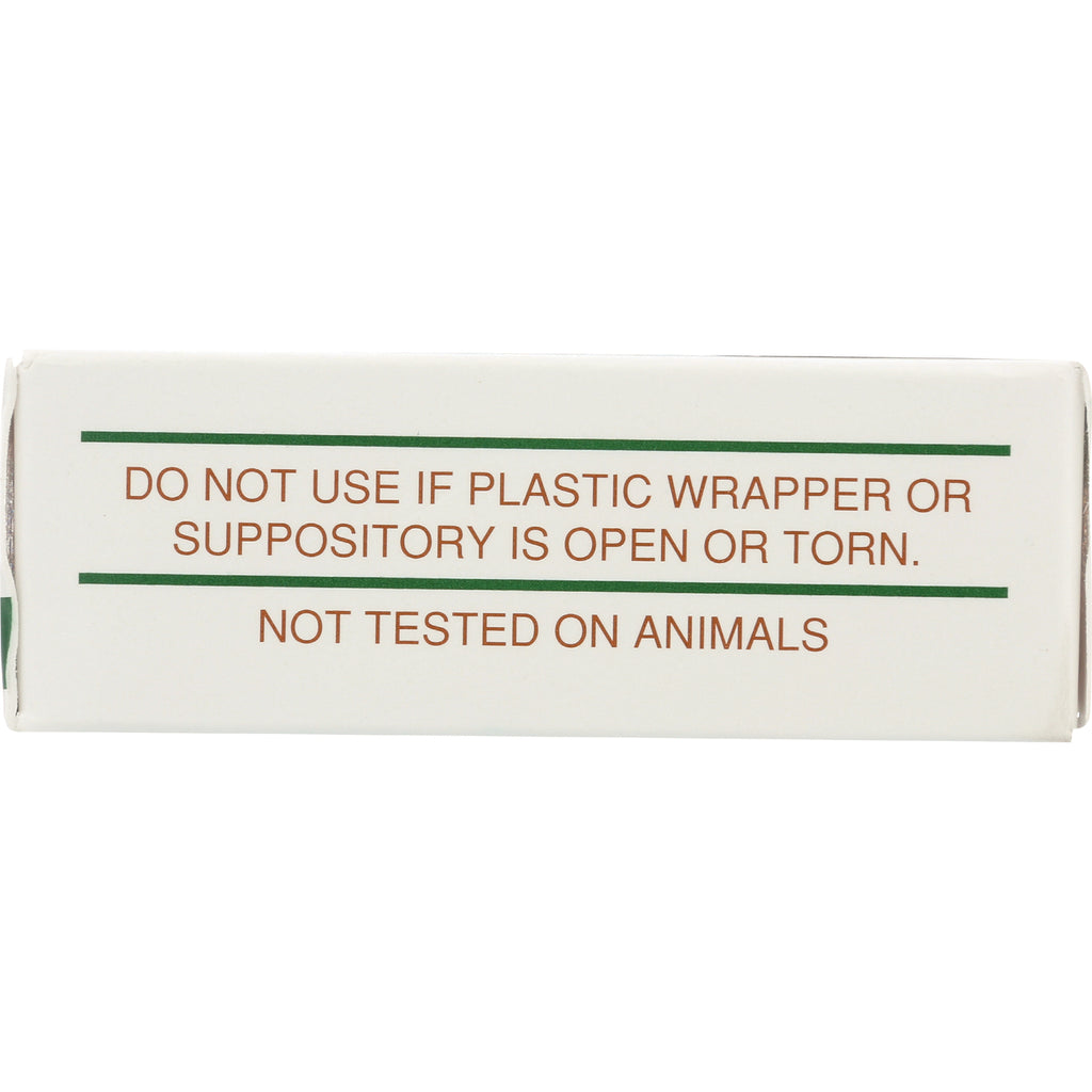 TTT008 | Back panel warning: Do not use if plastic wrapper or suppository is open or torn; Not tested on animals - Thumbnail