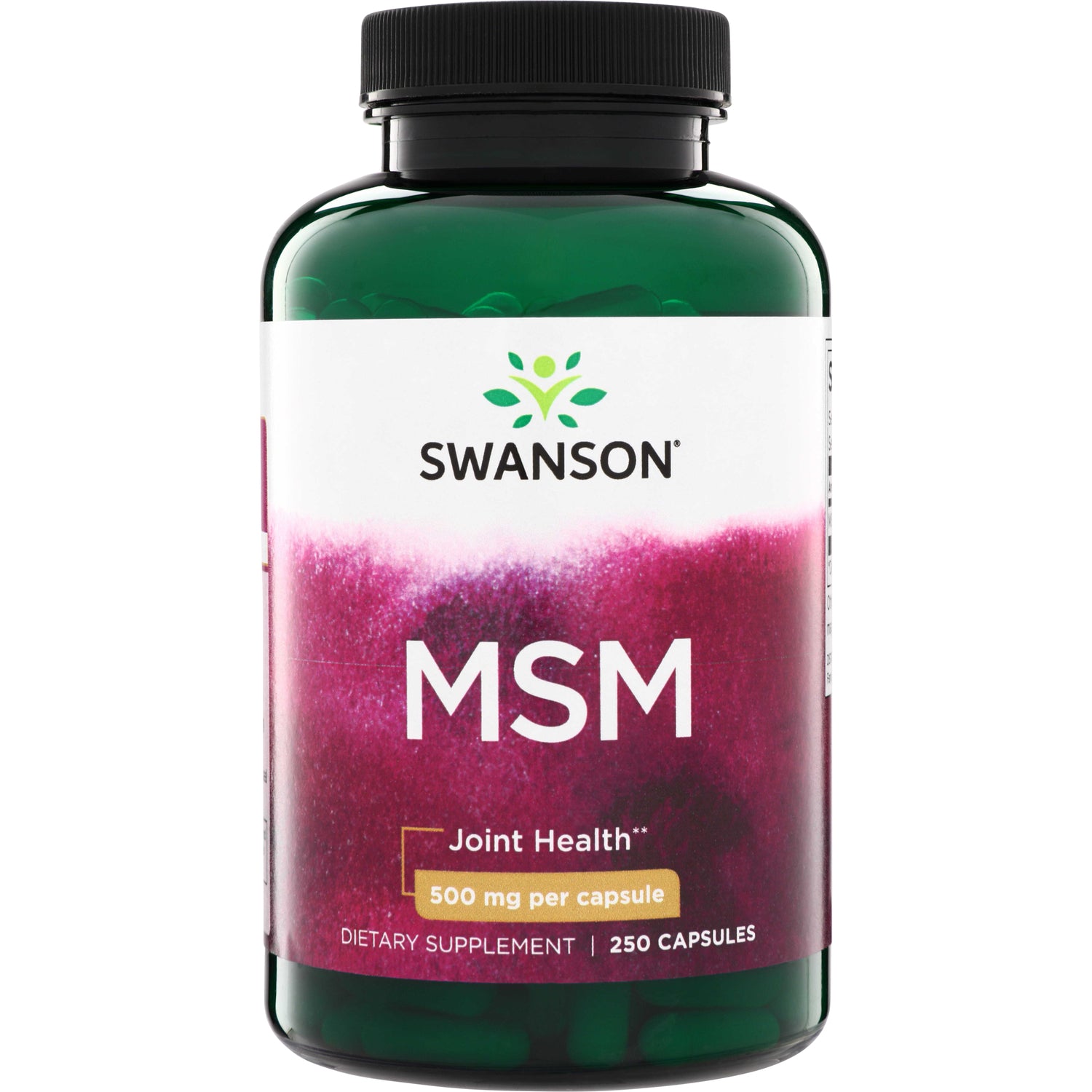 SW653 | Swanson MSM, 500 mg per capsule, 250 capsules, Joint Health
