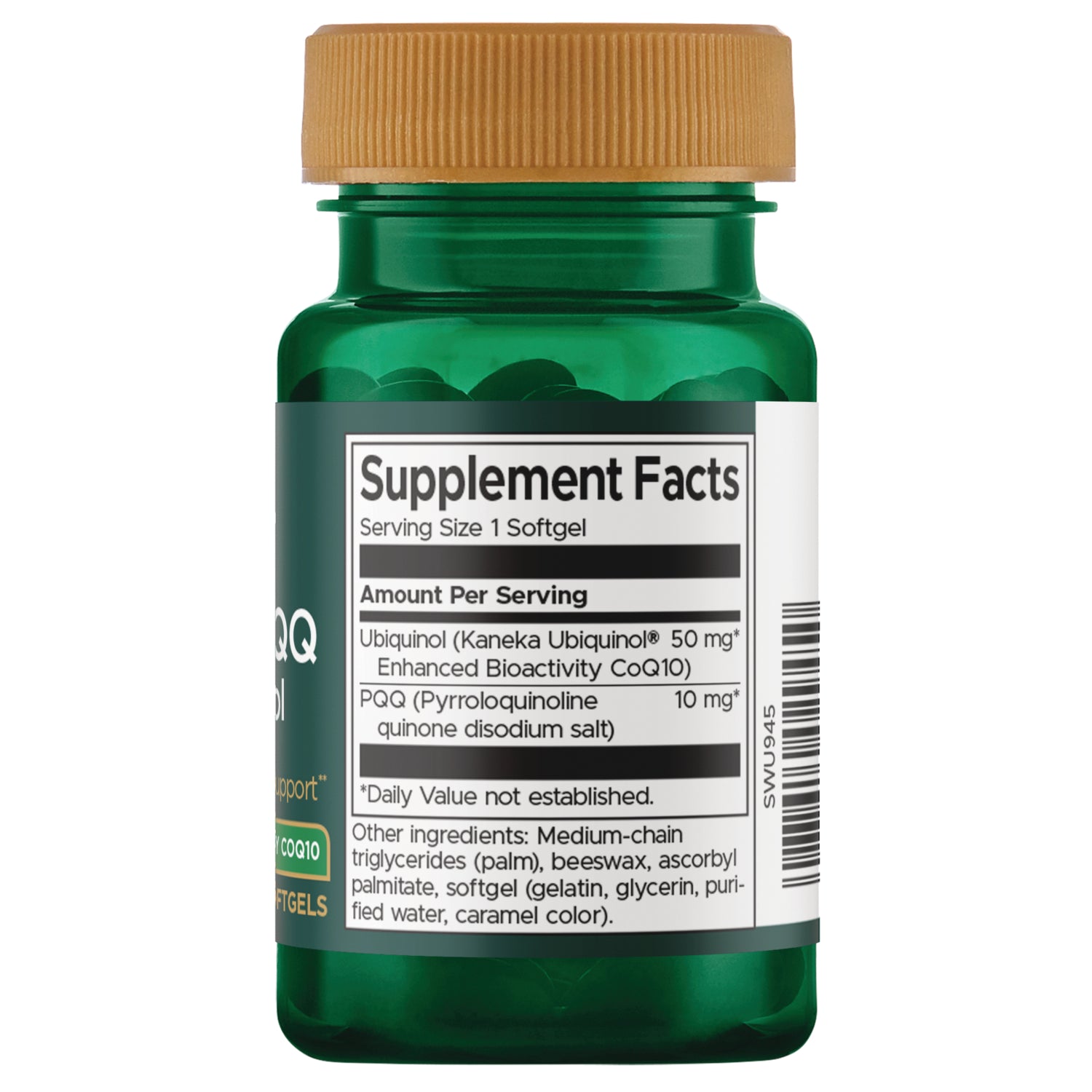 SWU945 | Back label with Supplement Facts