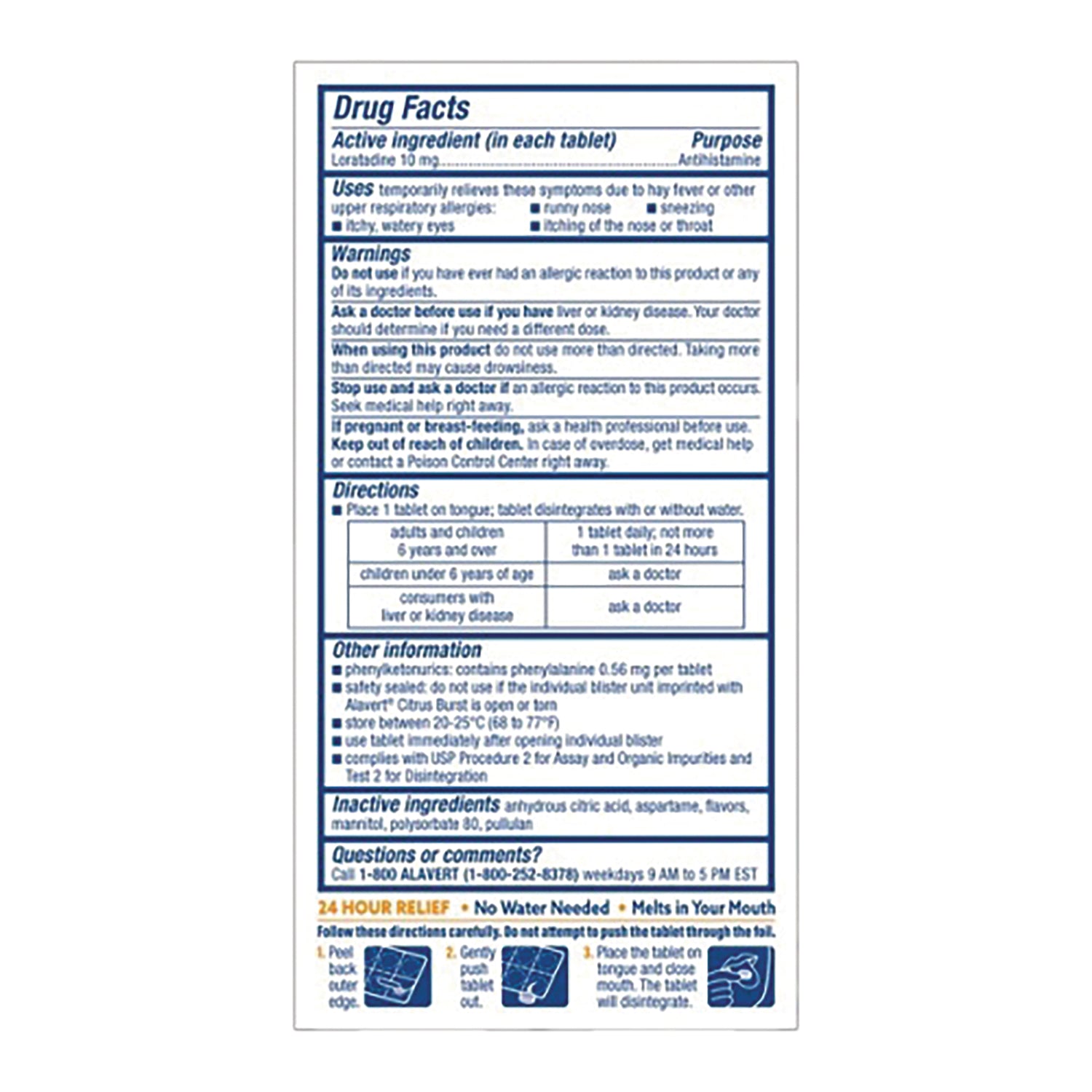 AVT003 | Drug Facts label showing active ingredient, warnings, directions and other product information