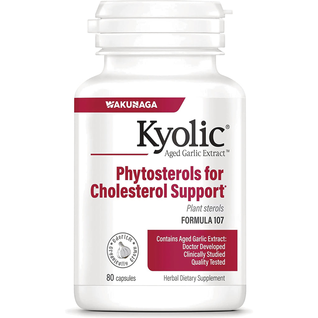 KY093 | Kyolic Phytosterols for Cholesterol Support bottle, 80 capsules, aged garlic extract label - Thumbnail