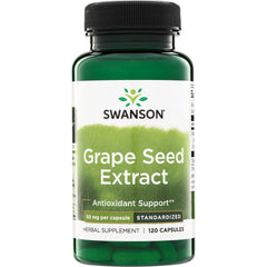 SWH155 | Swanson Grape Seed Extract, Antioxidant Support, 50 mg per capsule, Standardized, 120 capsules