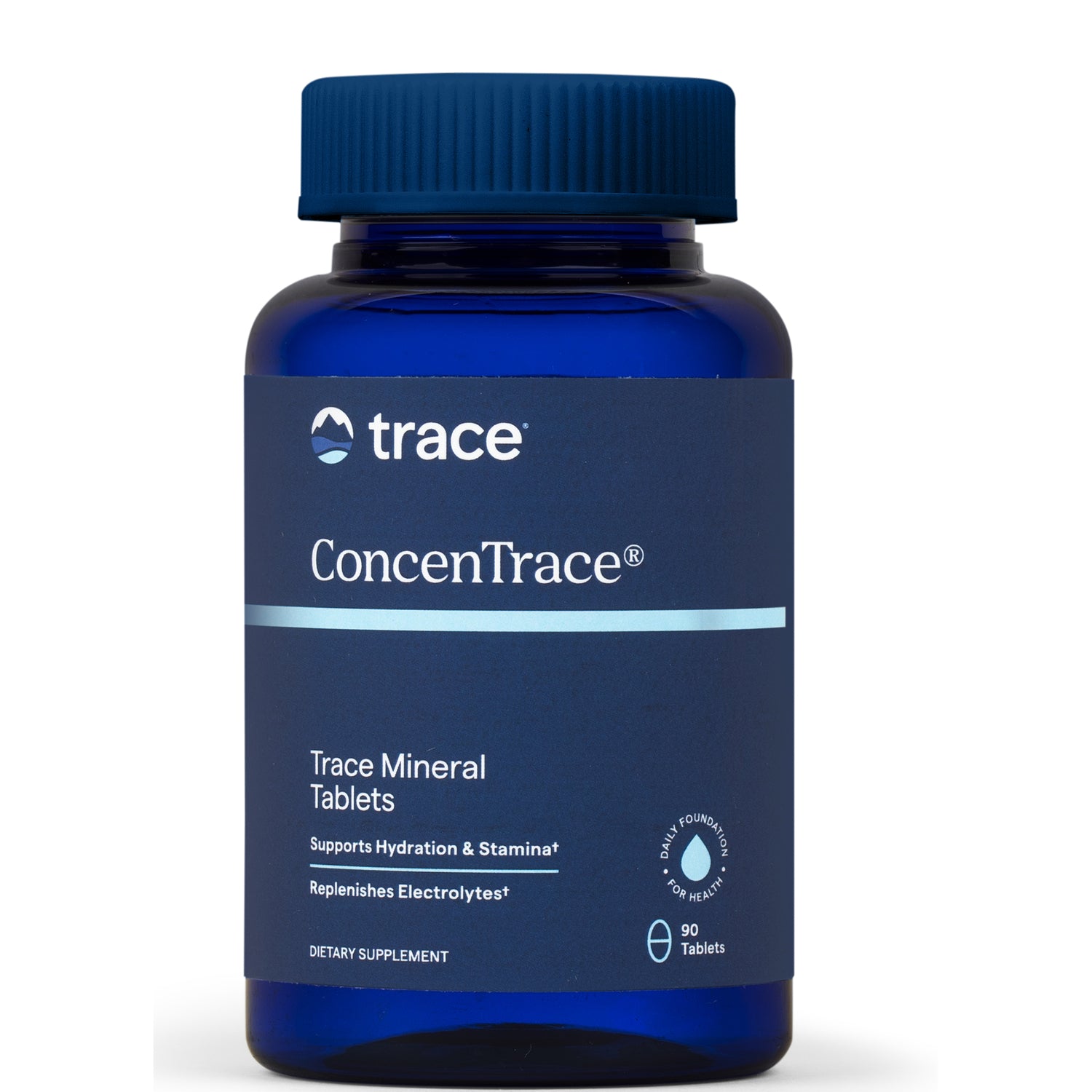 TM028 | Trace ConcenTrace Trace Mineral Tablets bottle, 90 tablets; Supports Hydration & Stamina; Replenishes Electrolytes