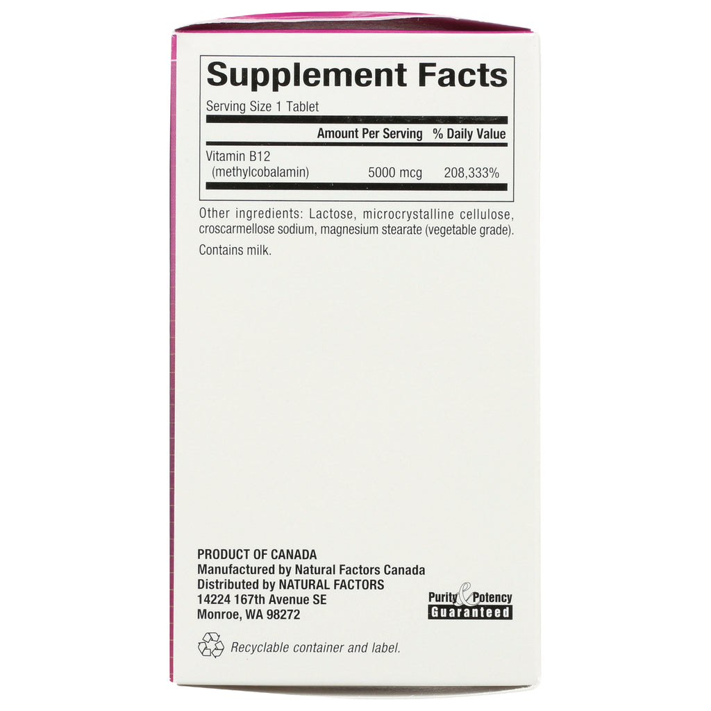 NFC058 | Supplement Facts panel, ingredient list, and manufacturing info on back of white product box - Thumbnail