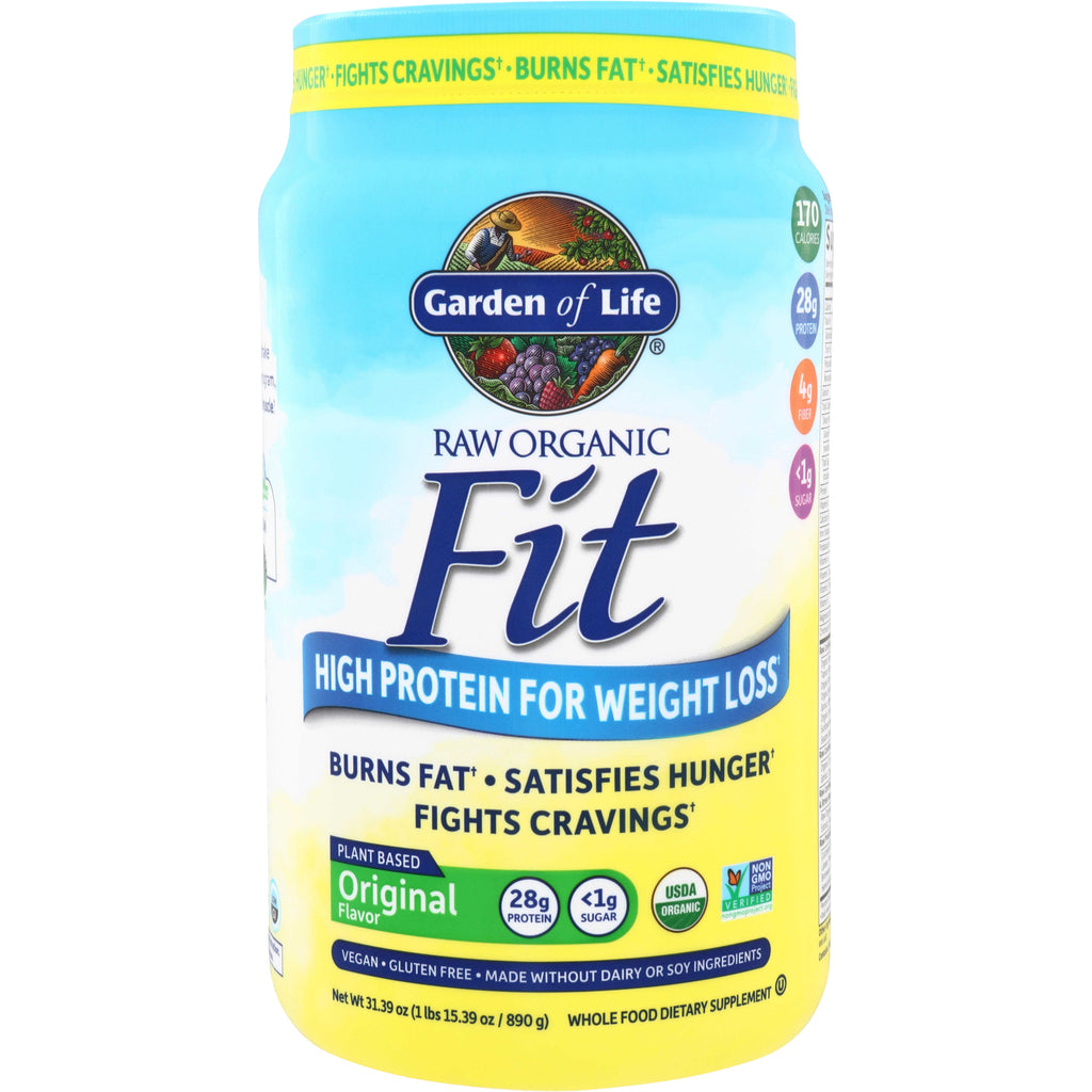 GLF243 | Garden of Life Raw Organic Fit, Original flavor high-protein weight loss supplement canister - Thumbnail