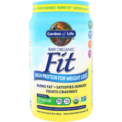 GLF243 | Garden of Life Raw Organic Fit, Original flavor high-protein weight loss supplement canister
