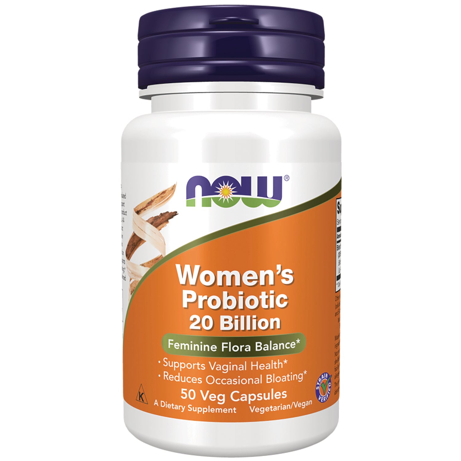 NWF1394 | NOW Women's Probiotic 20 Billion bottle front, 50 Veg Capsules orange label