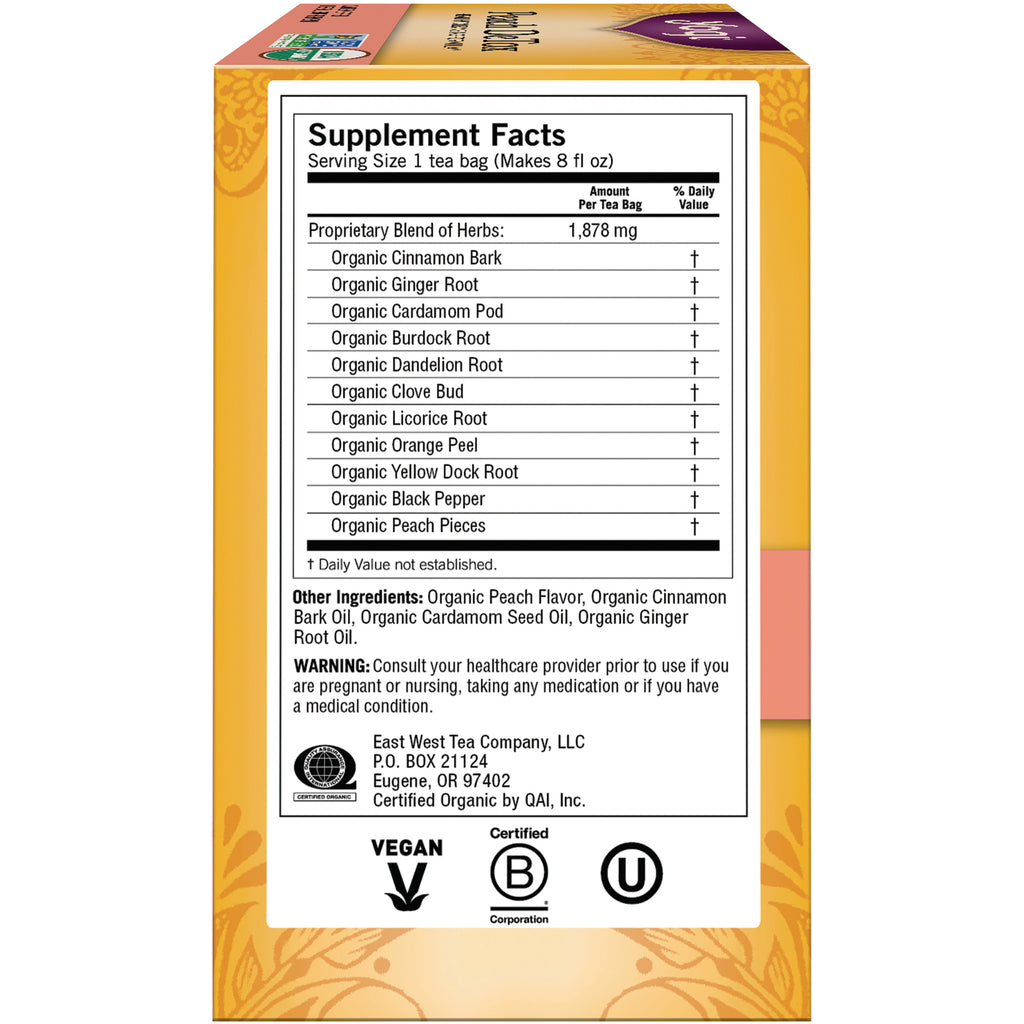 AHW012 | Back panel with Supplement Facts, other ingredients, warning, and Vegan, Certified B Corp, and OU symbols - Thumbnail