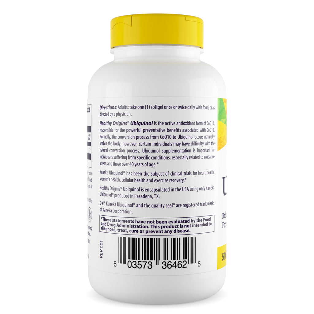 HRG035 | Back label of white supplement bottle with yellow cap showing directions text and barcode - Thumbnail