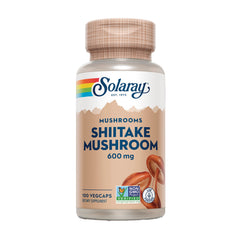 SLR517 | Solaray Mushrooms Shiitake Mushroom 600 mg, 100 VegCaps dietary supplement bottle front