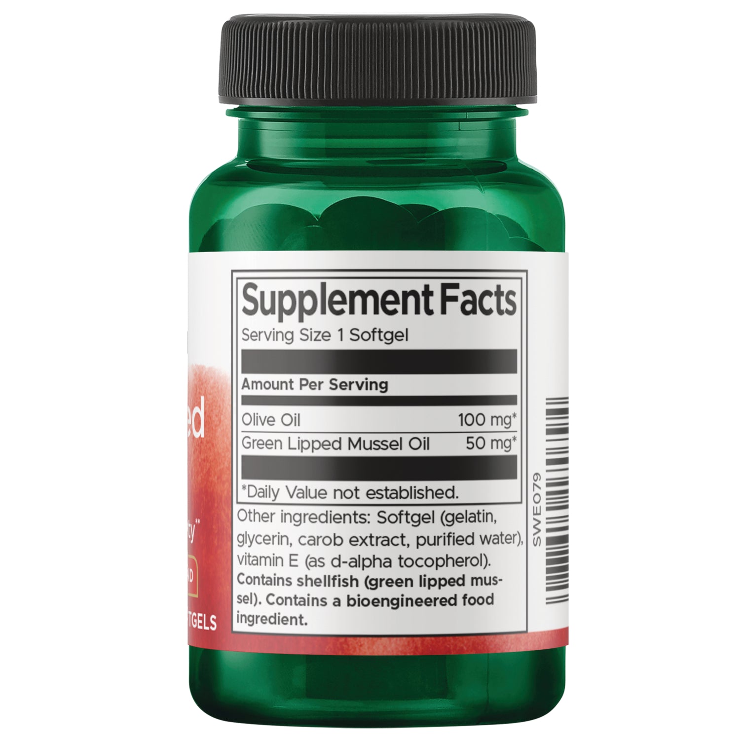 SWE079 | Back label with supplement facts and serving information