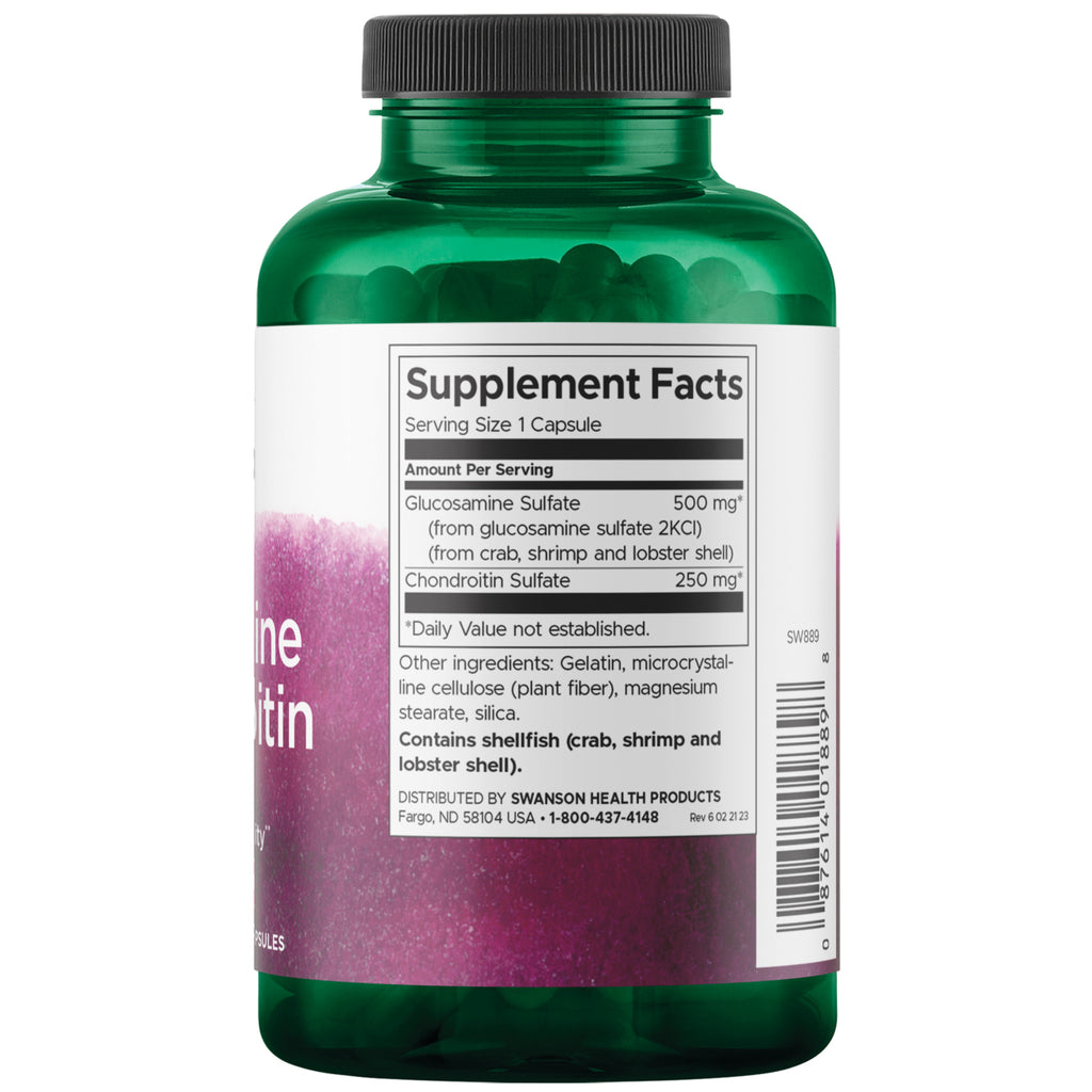 SW889 |  Back label with supplement facts and serving information - Thumbnail