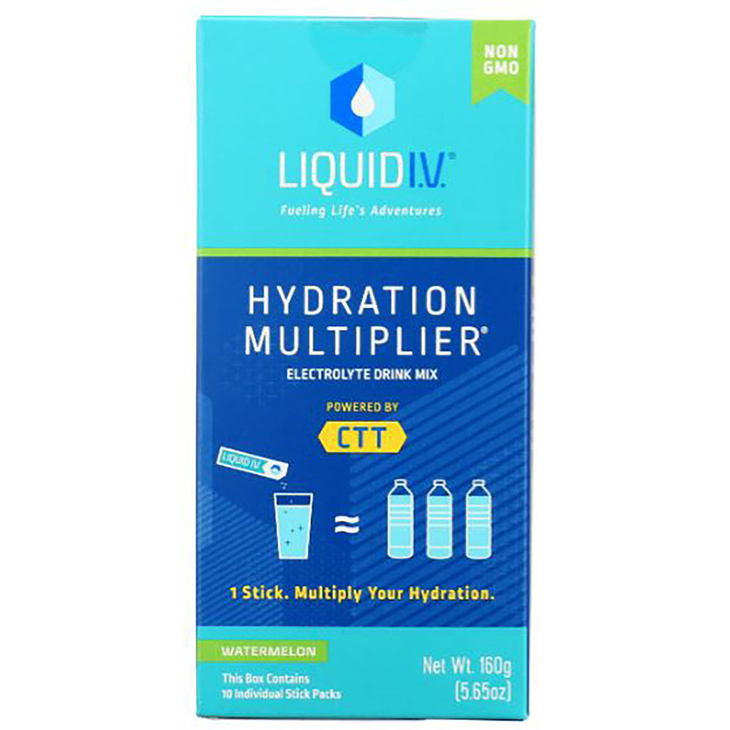 LQV002 | Liquid I.V. Hydration Multiplier electrolyte drink mix watermelon box front - Thumbnail