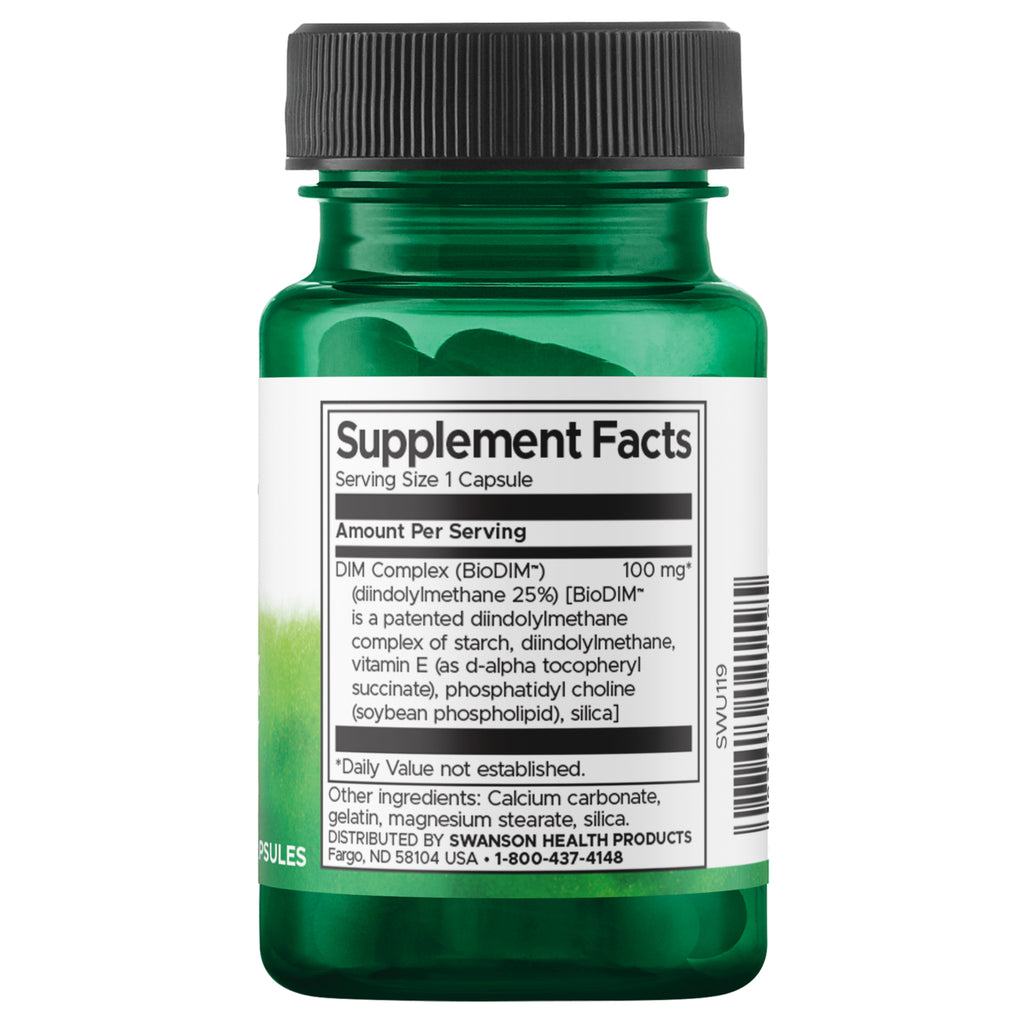 SWU119 | Back label with supplement facts and serving information - Thumbnail