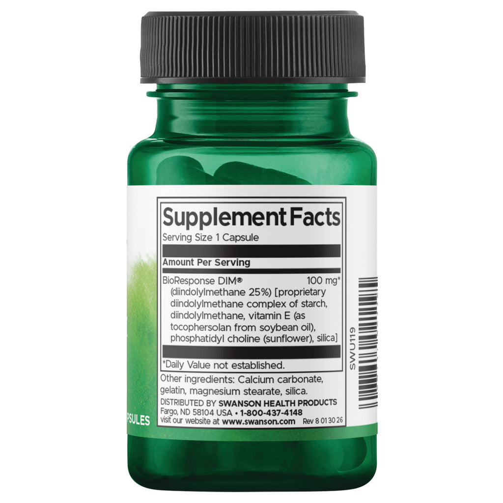 SWU119 | Back label with supplement facts and serving information - Thumbnail
